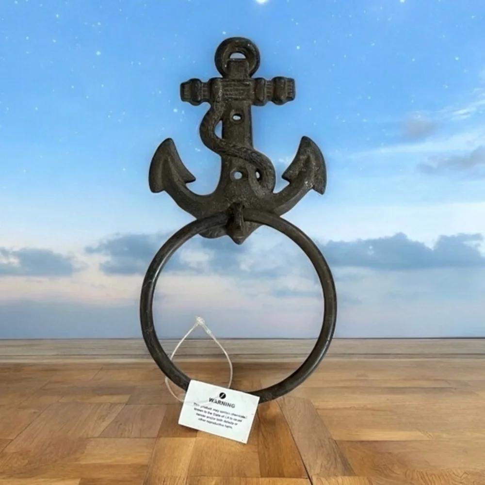 Rustic Black Anchor Wall Art